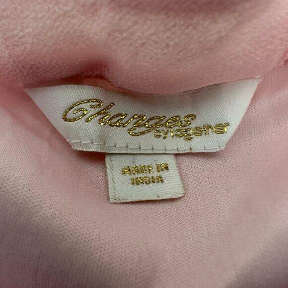 Changes‎ by Together Pink Blouse Womens 20 Lace Crochet Lined Semi Sheer Sleeves - Picture 2 of 7